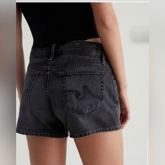 AG Adriano Goldschmied Hailey Relaxed Jean Short Black Stone 28 - Picture 5 of 11
